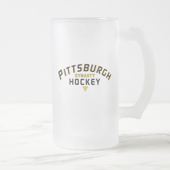 Pittsburgh Dynasty Hockey Frosted Glass Mug (Right)