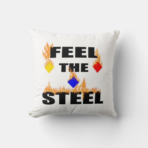 Pittsburgh Feel The Steel Fire Football Sports  Na Throw Pillow