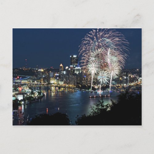 Pittsburgh Fireworks Postcard