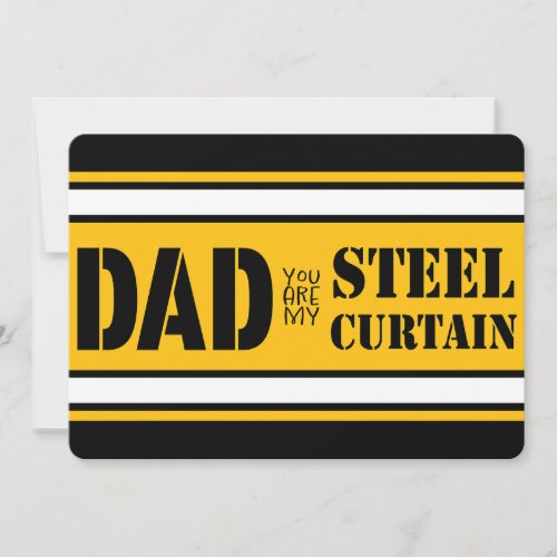 Pittsburgh Football Fathers Day Card