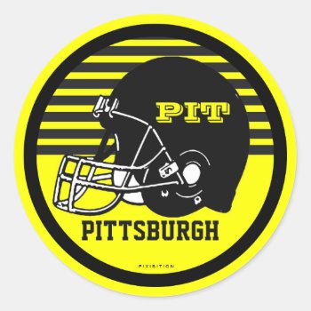 Pittsburgh Football Sticker by pixibition at Zazzle