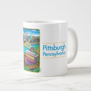 Pittsburgh From Above Giant Coffee Mug
