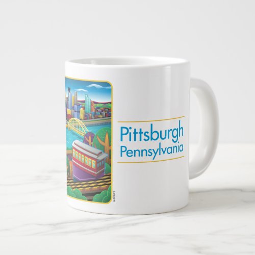 Pittsburgh From Above Giant Coffee Mug