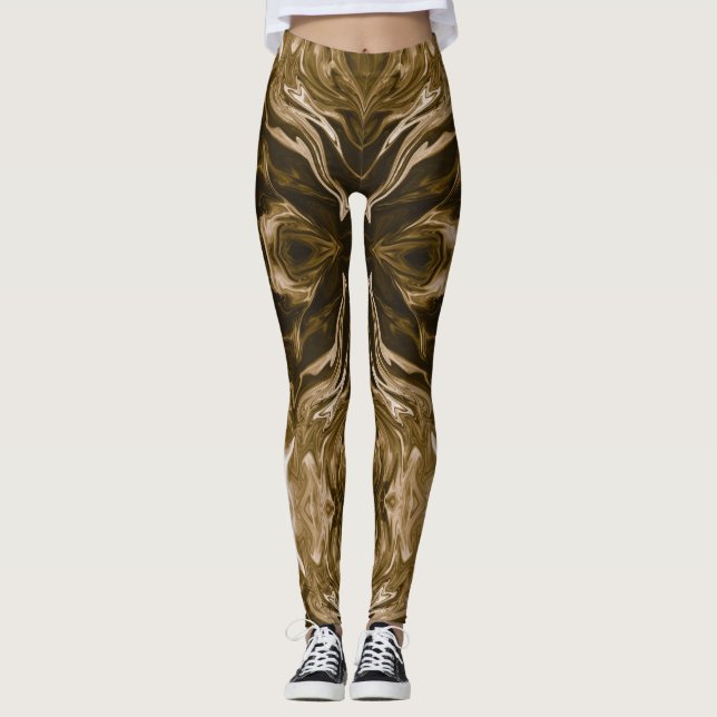 Pittsburgh Gold and Black Leggings (Front)