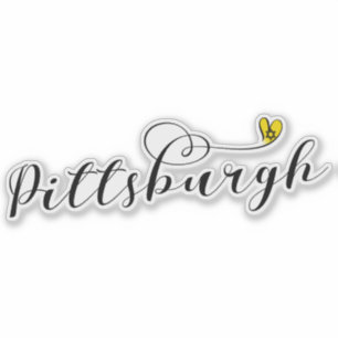 Pittsburgh Heart Flag, Star of David Sticker