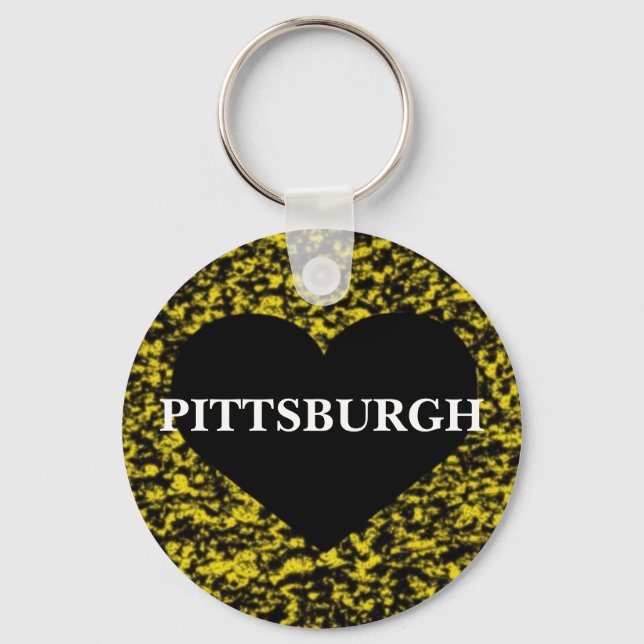 Pittsburgh Heart Keychain (Front)