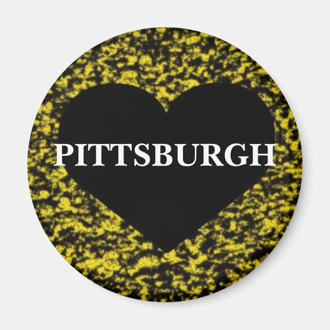 Pittsburgh Heart Magnet (Front)