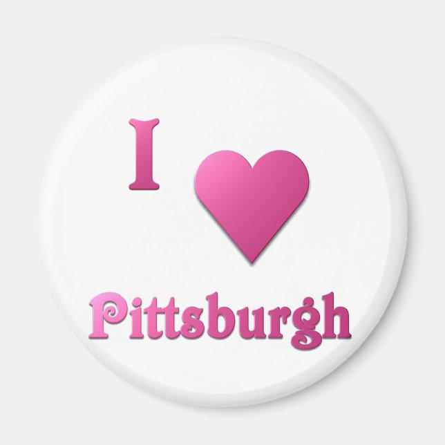 Pittsburgh -- Hot Pink Magnet (Front)