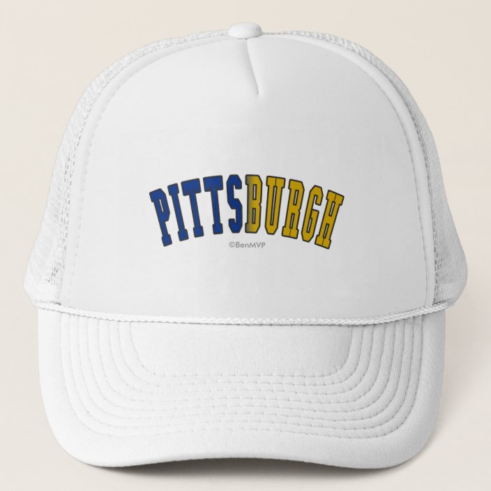 Pittsburgh in Pennsylvania State Flag Colors Hat