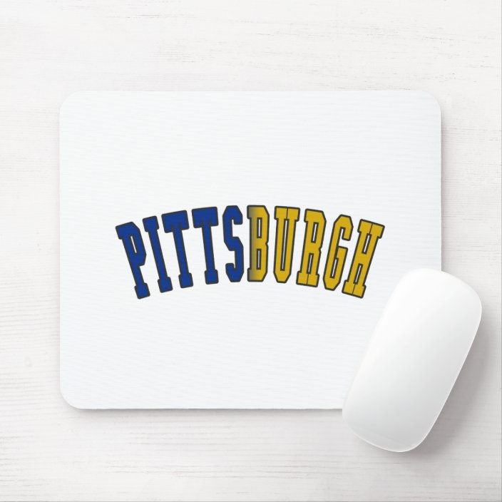 Pittsburgh in Pennsylvania State Flag Colors Mousepad