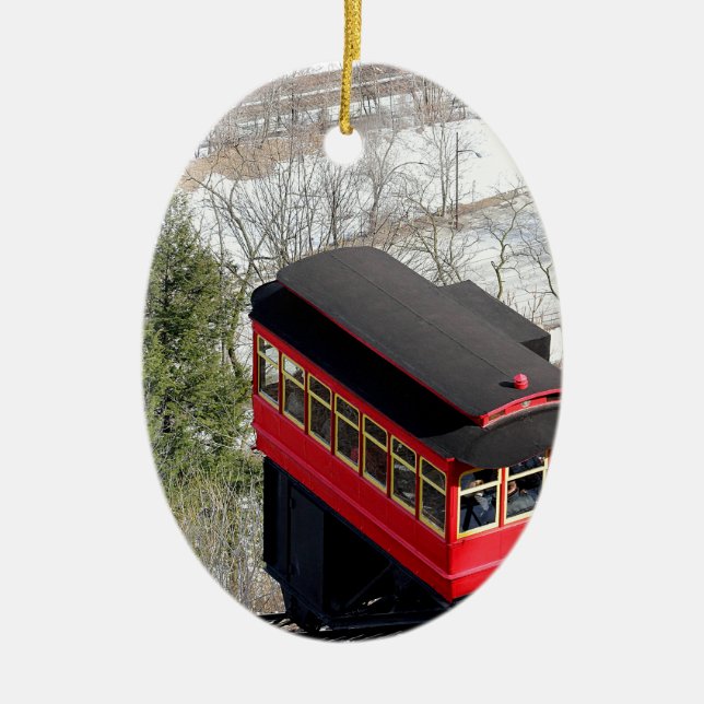 Pittsburgh Incline Plane Ceramic Ornament (Front)