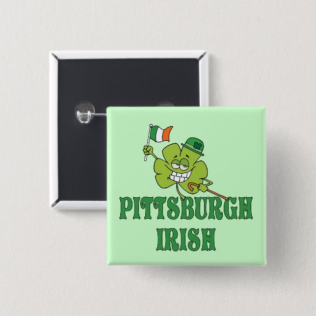 Pittsburgh Irish Button (Front & Back)