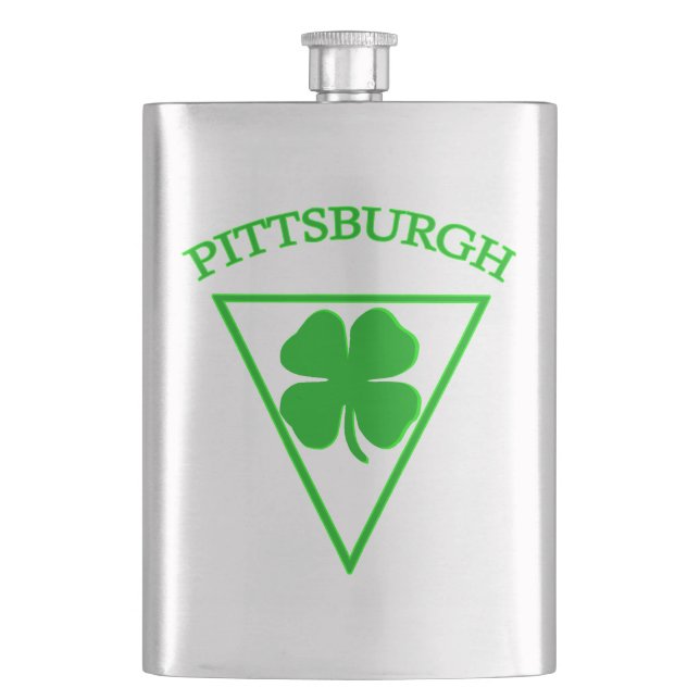 Pittsburgh Luck Flask (Front)