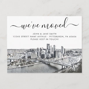 Pittsburgh Moving Announcement Postcard