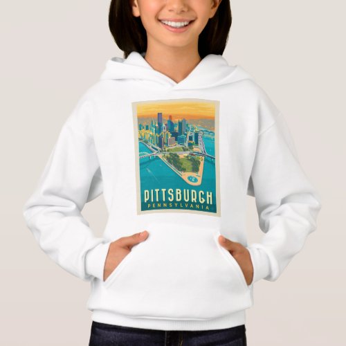 Pittsburgh PA  Birds Eye View Hoodie