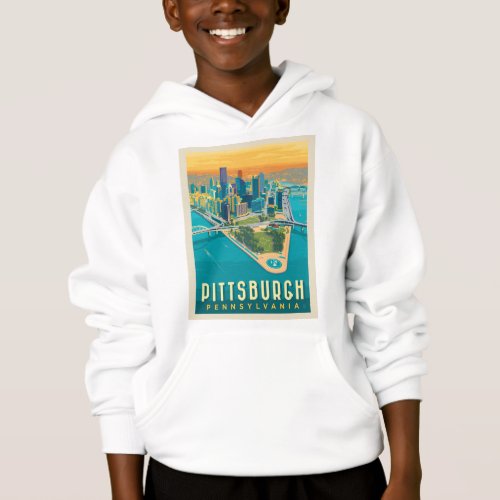 Pittsburgh PA  Birds Eye View Hoodie