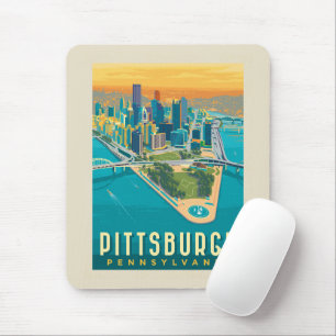 Pittsburgh, PA Bird's Eye View Mouse Pad
