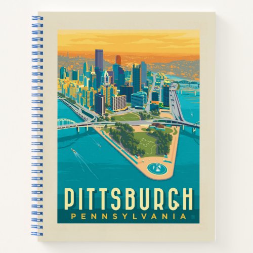 Pittsburgh PA  Birds Eye View Notebook