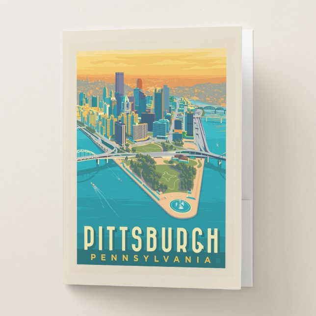 Pittsburgh, PA | Bird's Eye View Pocket Folder (Front)