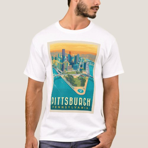 Pittsburgh PA  Birds Eye View T_Shirt