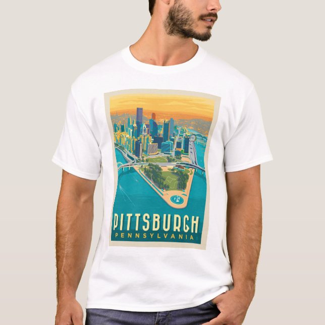 Pittsburgh, PA | Bird's Eye View T-Shirt (Front)