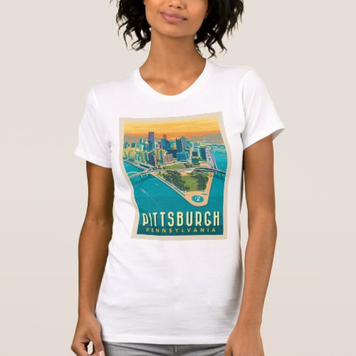 Pittsburgh PA  Birds Eye View T_Shirt