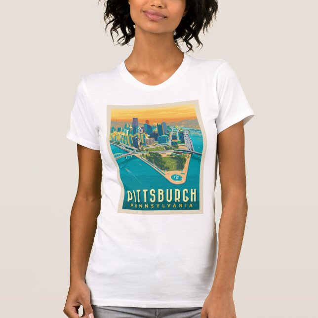 Pittsburgh, PA | Bird's Eye View T-Shirt (Front)