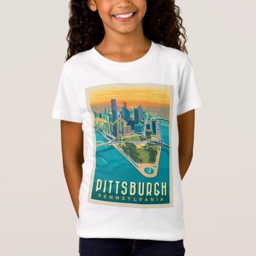 Pittsburgh PA  Birds Eye View T_Shirt