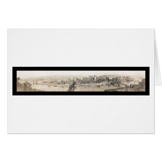 Pittsburgh PA Birdseye Photo 1907 Card