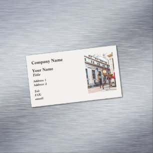 Pittsburgh PA - Corner of Smithfield and Fifth Business Card Magnet