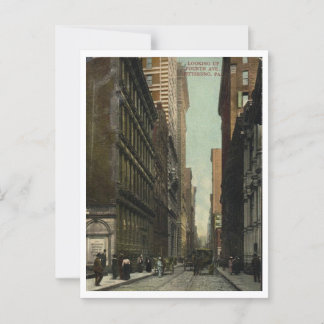 Pittsburgh PA Fourth St 1909 Vintage Postcard