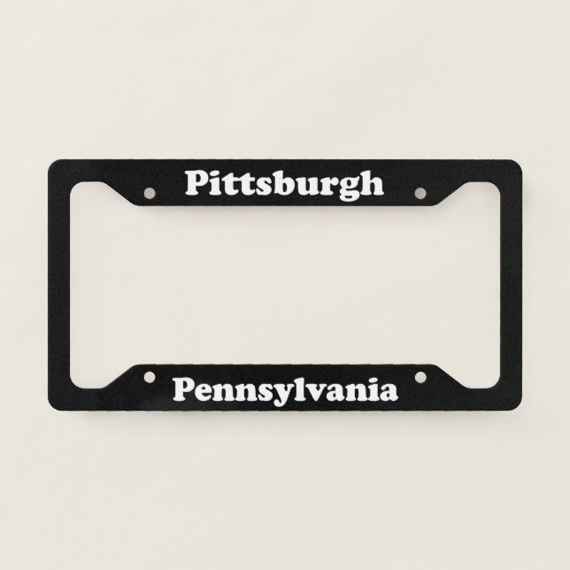 Pittsburgh PA License Plate Frame (Front)