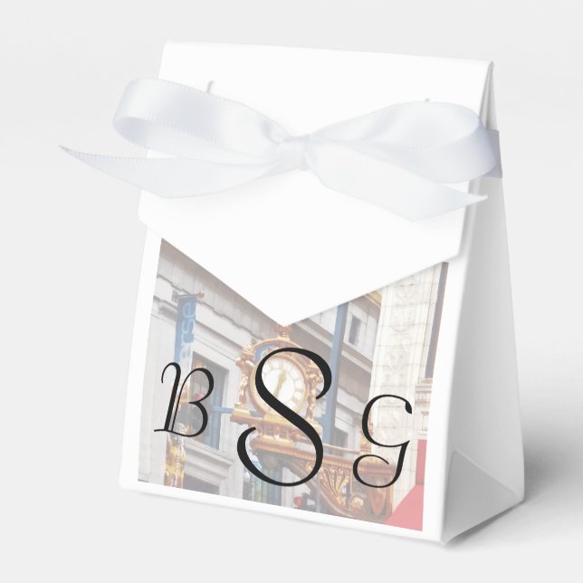 Pittsburgh PA - Meet Me Under the Clock Wedding Favor Boxes (Front Side)