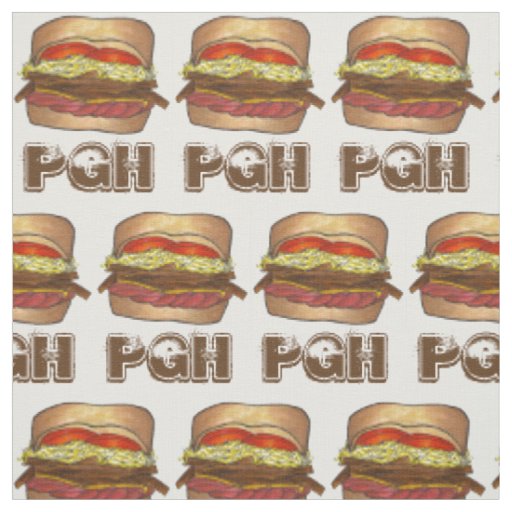 Pittsburgh PA Pennsylvania PGH Sandwich Foodie Fabric