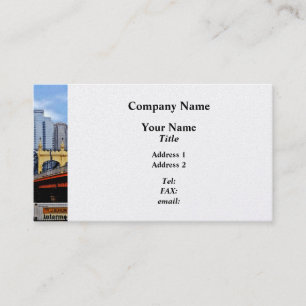 Pittsburgh PA - Train By Smithfield St Bridge Business Card