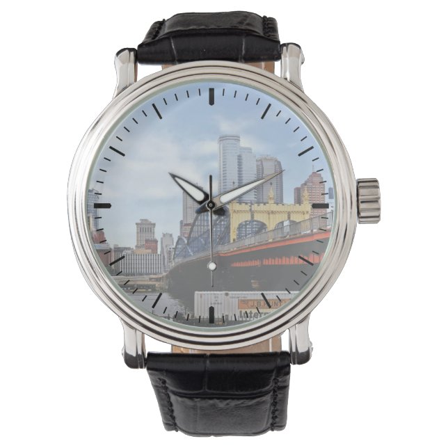 Pittsburgh PA - Train By Smithfield St Bridge Watch (Front)