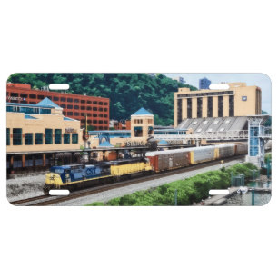 Pittsburgh PA - Train Going By Station Square License Plate