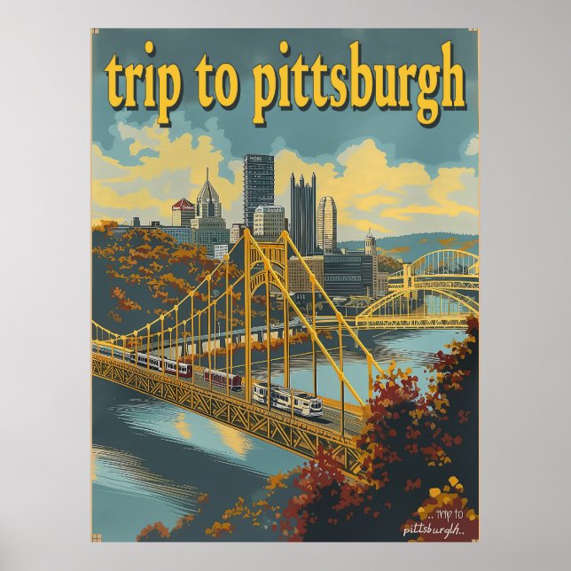 Pittsburgh, PA Vintage Poster (Front)