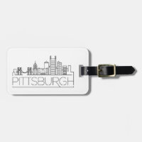 Pittsburgh, Penn Stylized City Skyline Luggage Tag