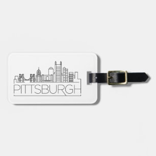 Pittsburgh, Penn Stylized City Skyline Luggage Tag