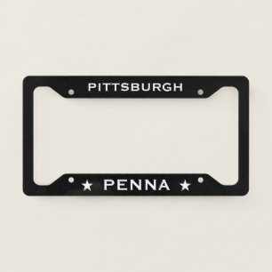 Pittsburgh Penna Pennsylvania Black  License Plate Frame