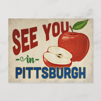 Pittsburgh Pennsylvania Apple - Vintage Travel Postcard