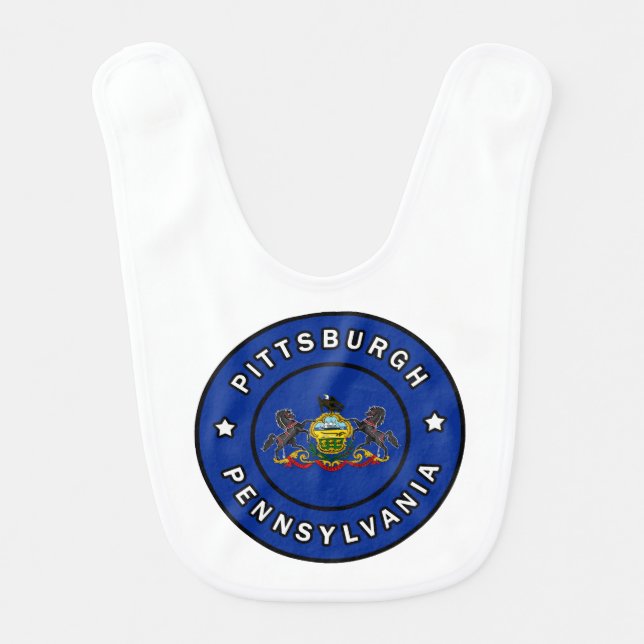 Pittsburgh Pennsylvania Baby Bib (Front)
