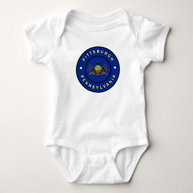 Pittsburgh Pennsylvania Baby Bodysuit (Front)