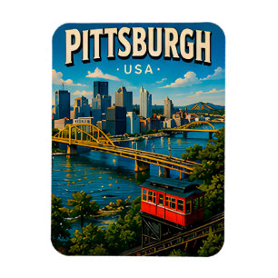 Pittsburgh Pennsylvania Bridge Souvenir Magnet