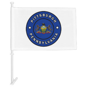 Pittsburgh Pennsylvania Car Flag