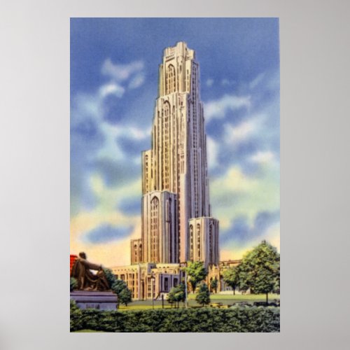 Pittsburgh Pennsylvania Cathedral of Learning Poster