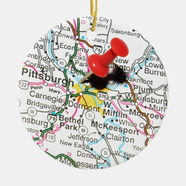 Pittsburgh, Pennsylvania Ceramic Ornament (Front)