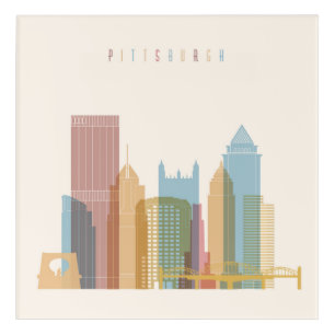 Pittsburgh, Pennsylvania   City Skyline Acrylic Print