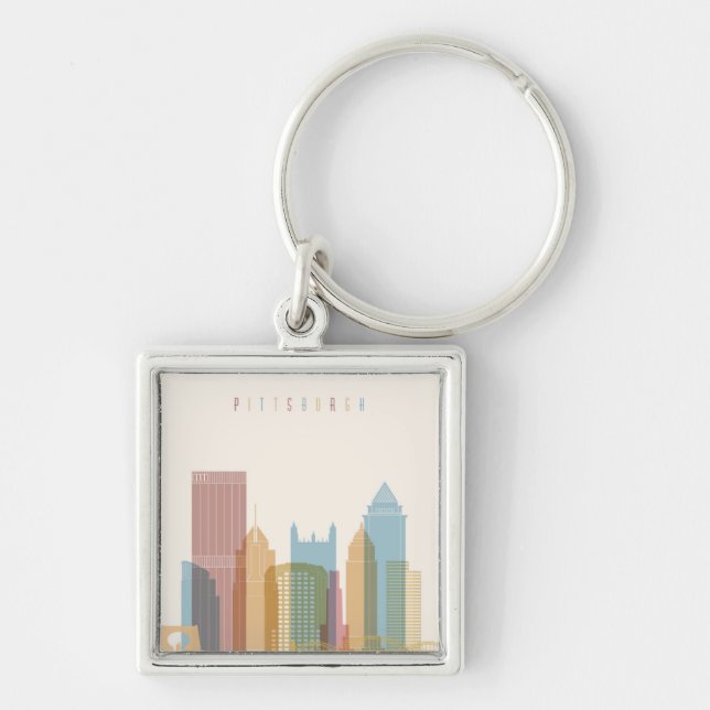 Pittsburgh, Pennsylvania | City Skyline Keychain (Front)